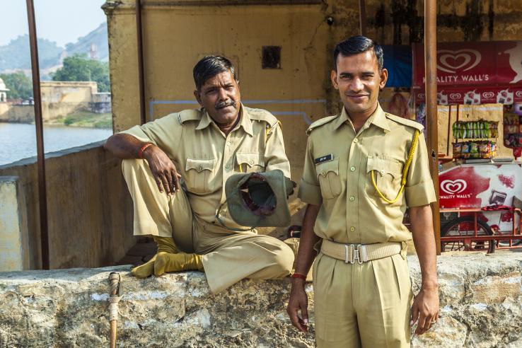 two Indian policemen