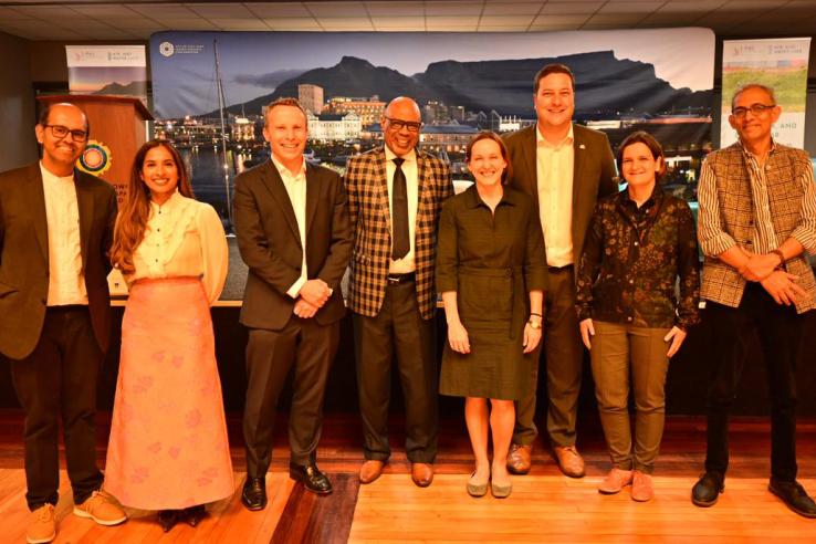 Speakers from the Water, Air, and Energy Lab launch event at the Civic Centre in Cape Town. 