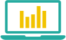 laptop with graph on screen