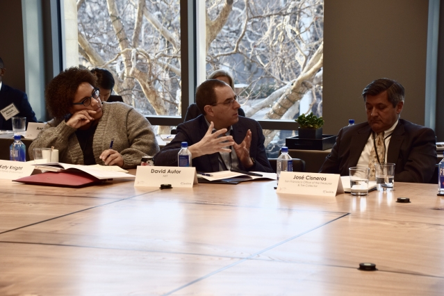 Leaders discussing at Building A Future That Works For All