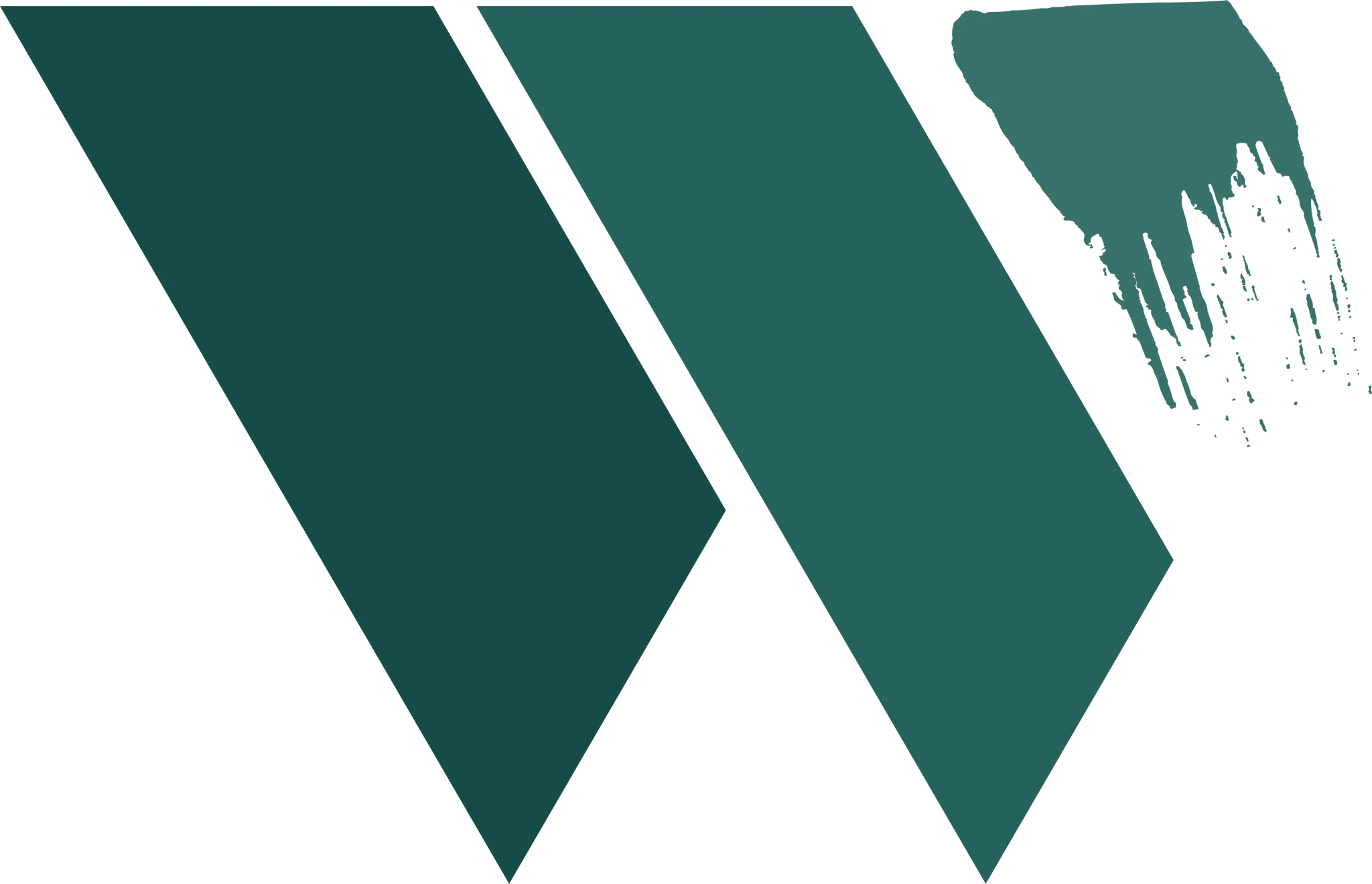 logo that looks like the letter W in 3 shades of green