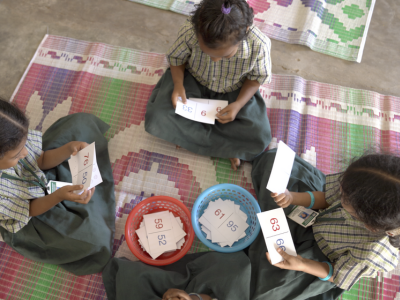 Children sitting in a circle