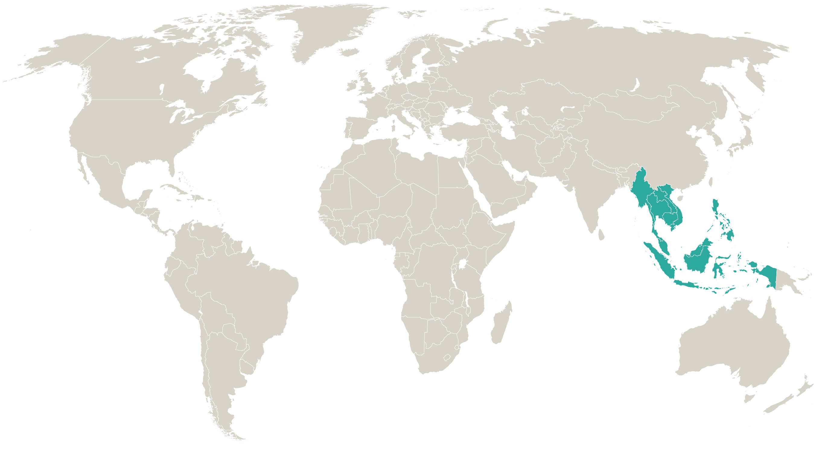 Map highlighting the countries SEA works in