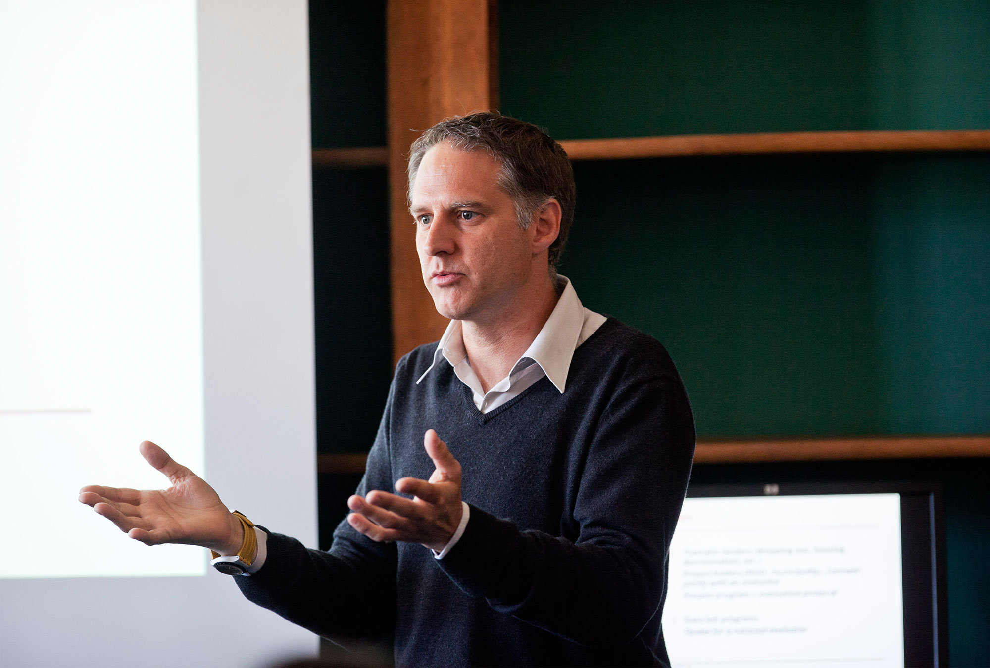 Marc Gurgand presenting