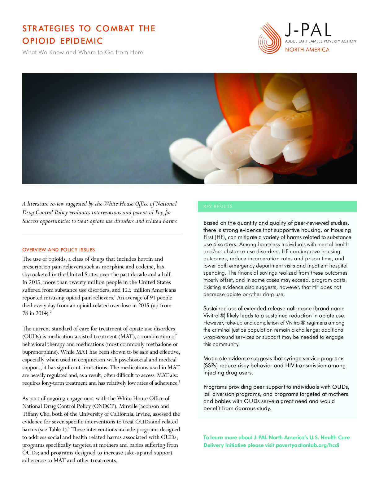 Strategies to Combat the Opioid Epidemic