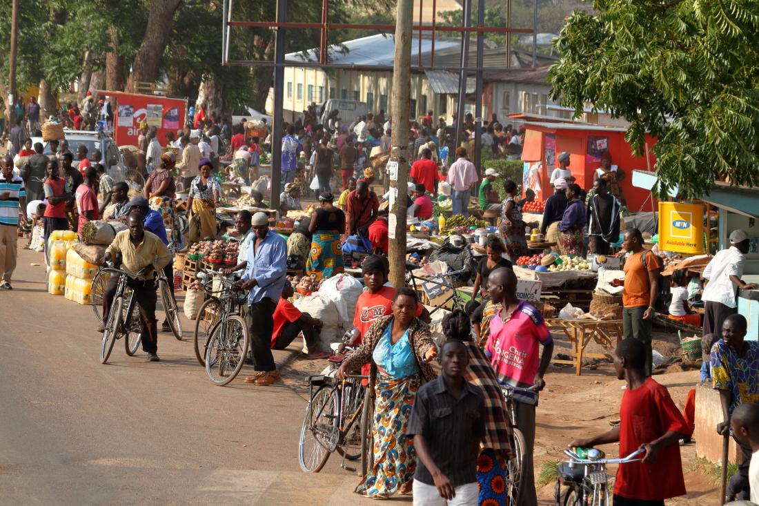 Busy street in Lilongwe, Malawi