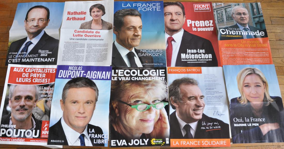  French presidential election campaign flyers