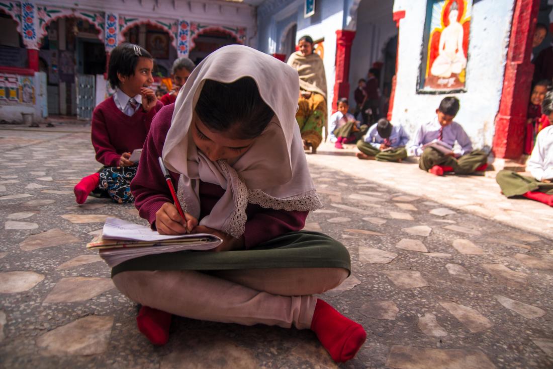 Rajasthan primary school students