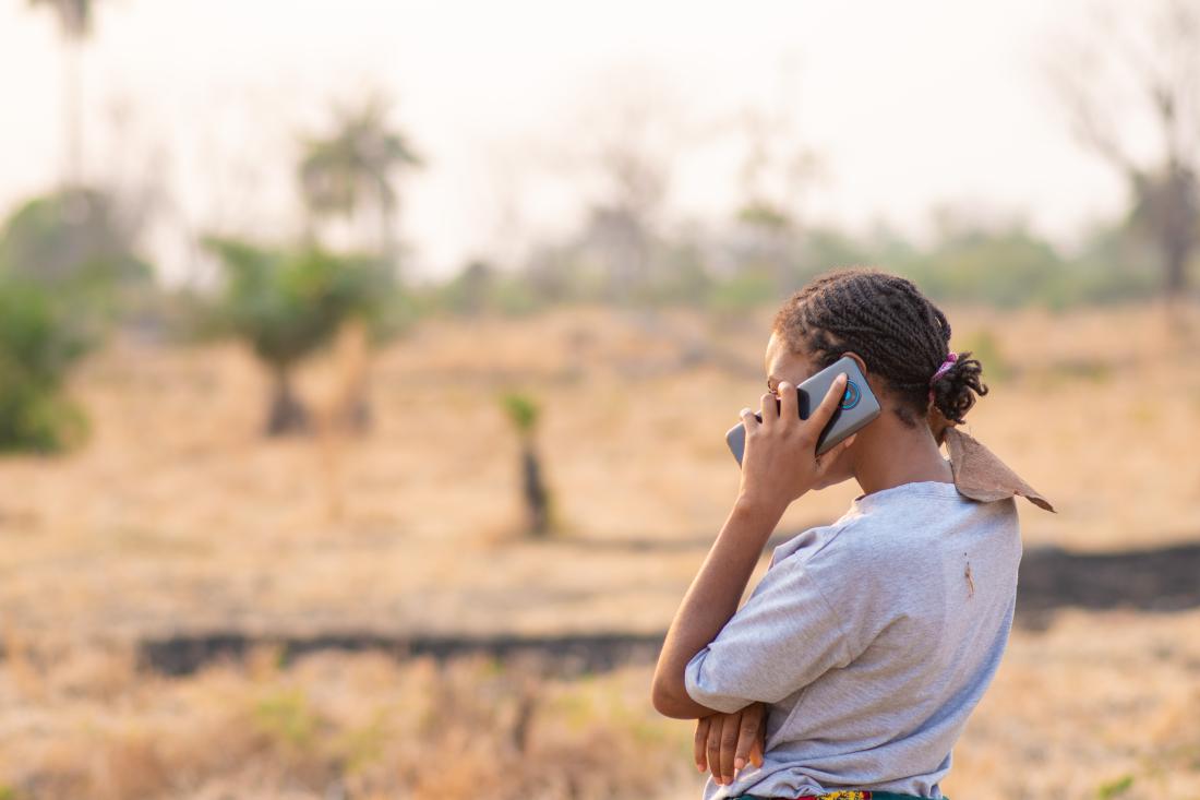 Woman on cell phone