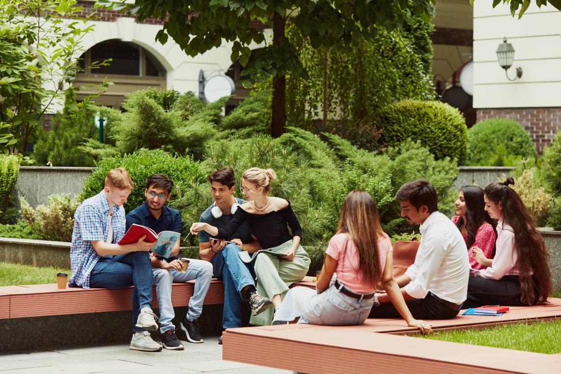 University students from around the world working together