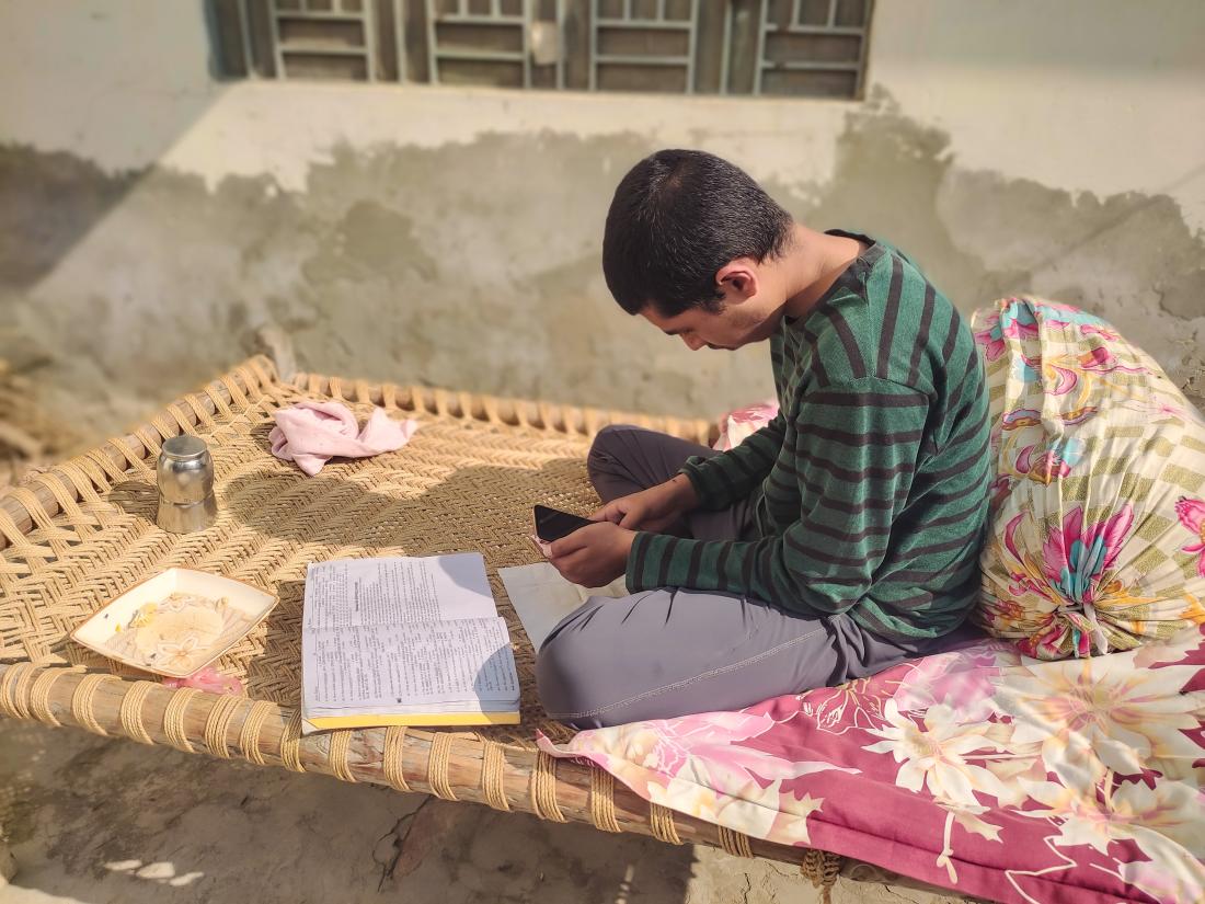 Man using a phone in Pakistan