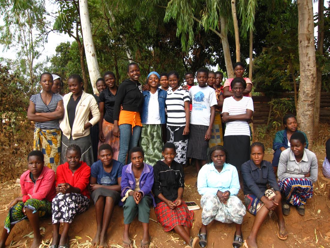 Twenty Malawi women pose for picture