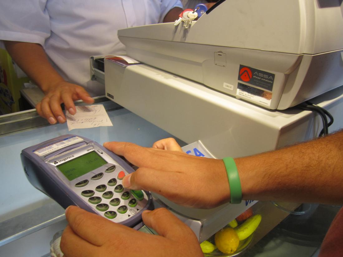 Customer inputs credit card information