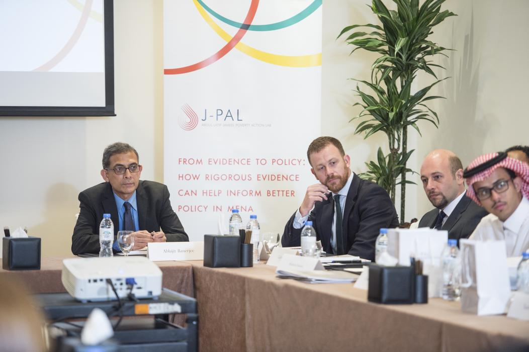 J-PAL Director Abhijit Banerjee attends an Evidence to Policy event in Dubai.