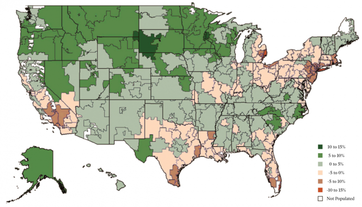 A map of the US showing where providers are more likely to provide tests and treatment.