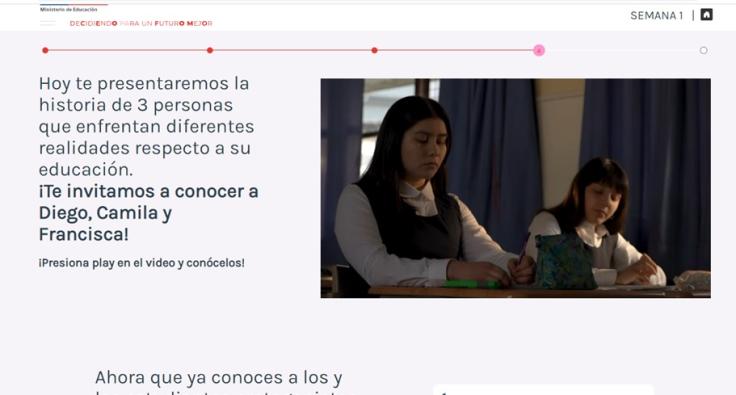 A screenshot of the online education platform, with a small greeting on the left and a video tile showing 2 schoolgirls on the left.
