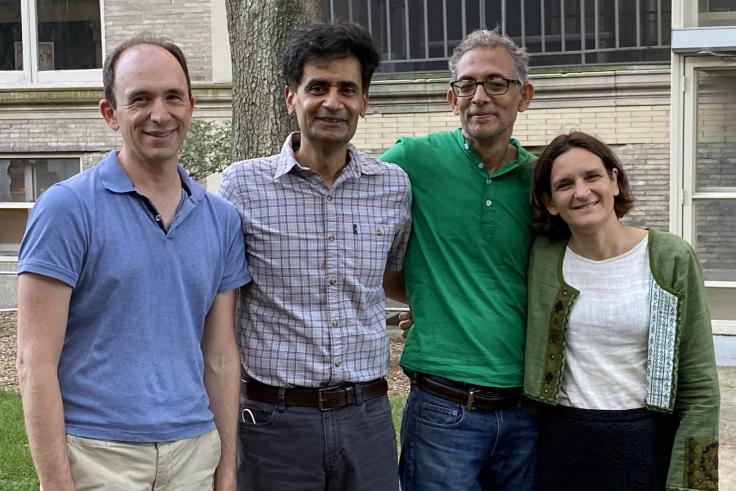 Photo of the J-PAL Directors Ben Olken, Iqbal Dhaliwal, Abhijit Banerjee, Esther Duflo