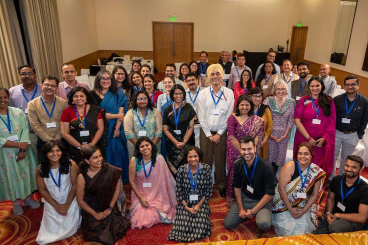 Group photo of J-PAL South Asia team at an event