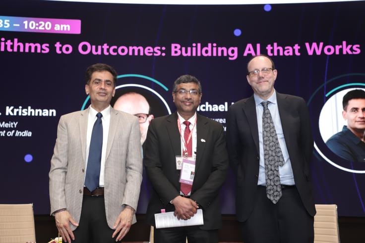 Speakers at the India AI summit