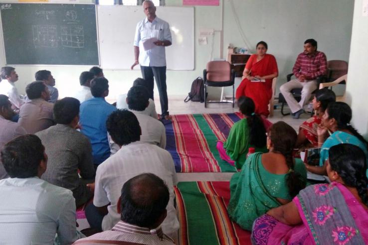 TaRL training by District Education Officers, with Pratham, Anantapur, Andhra Pradesh