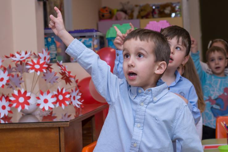 Young students in classroom in Bulgaria