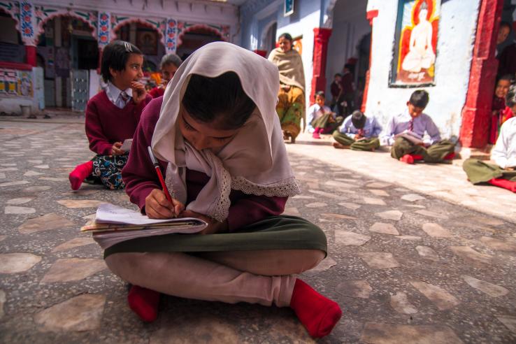 Rajasthan primary school students