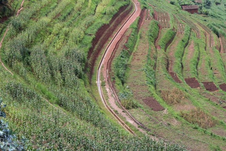 A canal splits the hill in two
