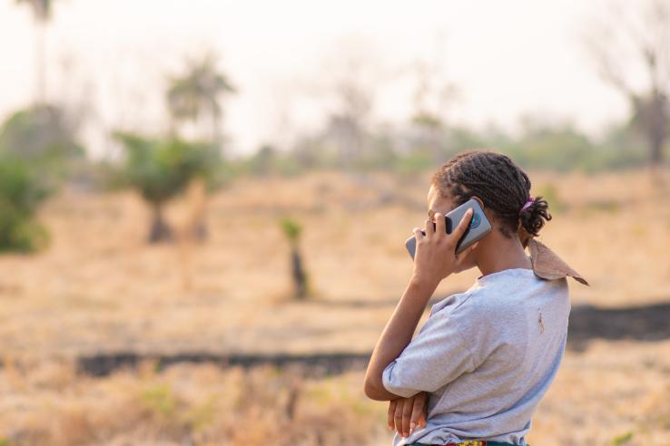 Woman on cell phone