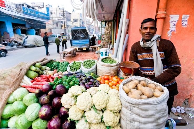Man selling produce