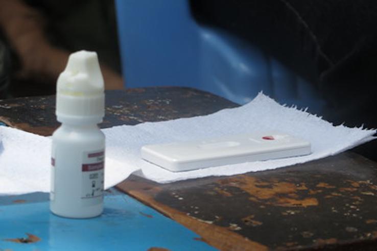 An HIV testing kit.
