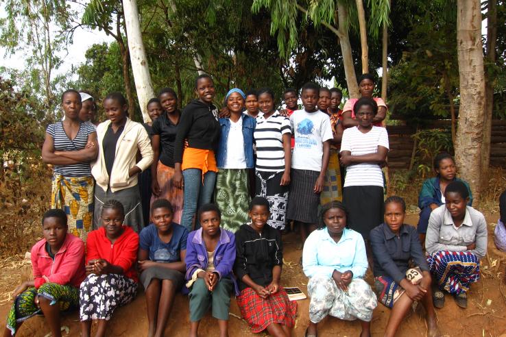 Twenty Malawi women pose for picture