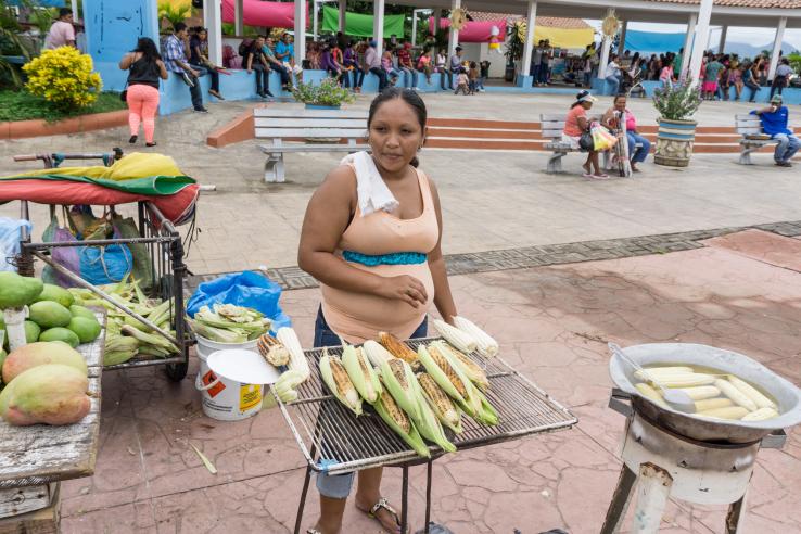 Female street vendor in Managua, Nicaragua
