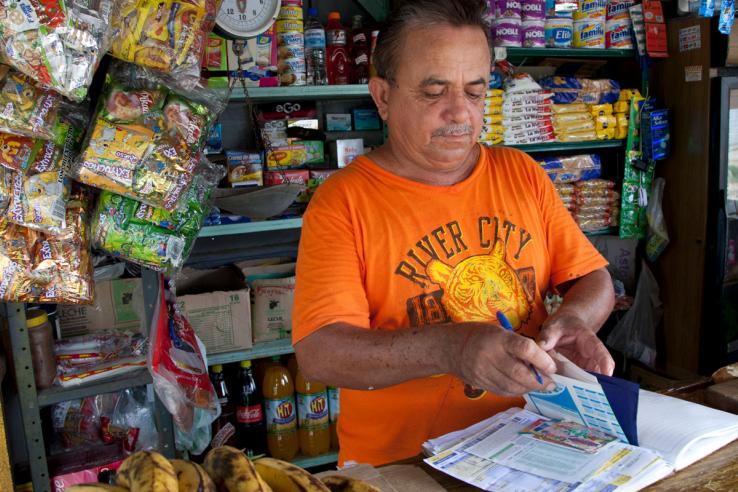 A small business owner in Colombia.