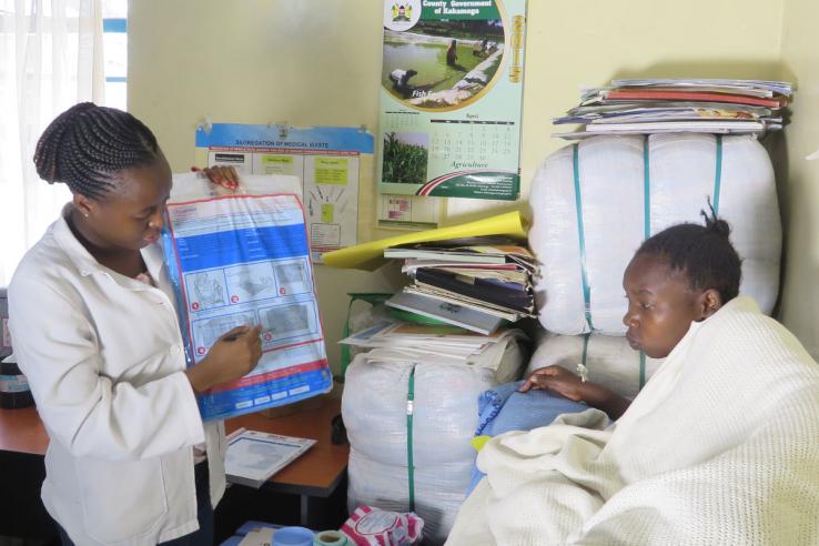 Nurse talking to a patient