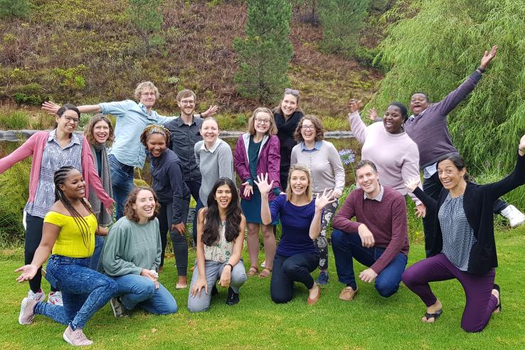 The J-PAL Africa team poses for a photo in Cape Town, South Africa.