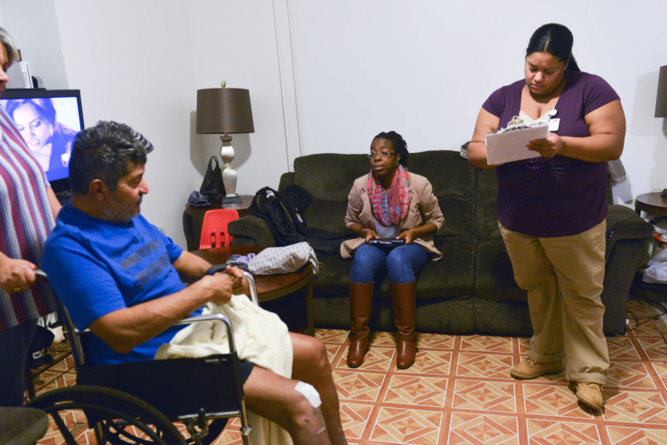 Camden Coalition healthcare workers visit patients.