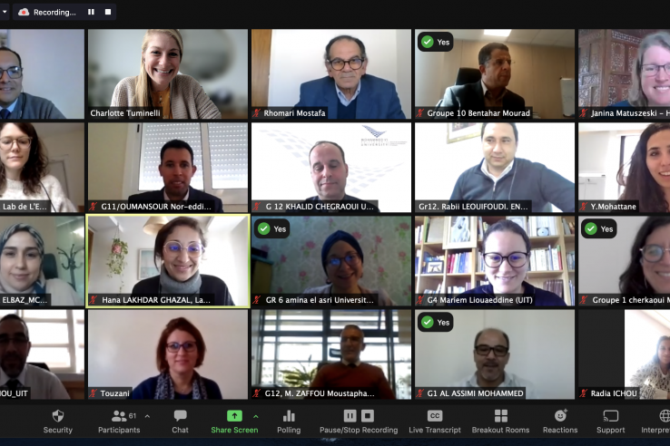 A Zoom webinar depicting several webinar participants.