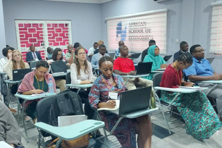 Students sitting at desks 