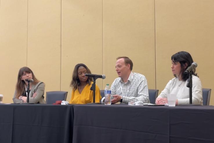 From left to right: Hannah Reuter, Fatima Cody Stanford, Mark Clapp, Jessica Cohen