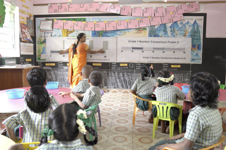 A female teacher in India