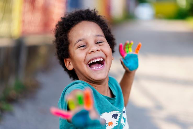 Kids playing during school