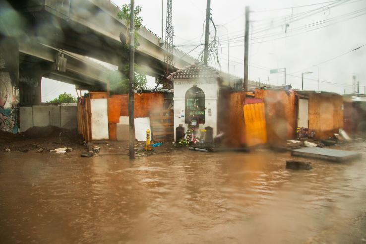 Fotografia de inundaciones en Maipu, Chile 13 06 2024