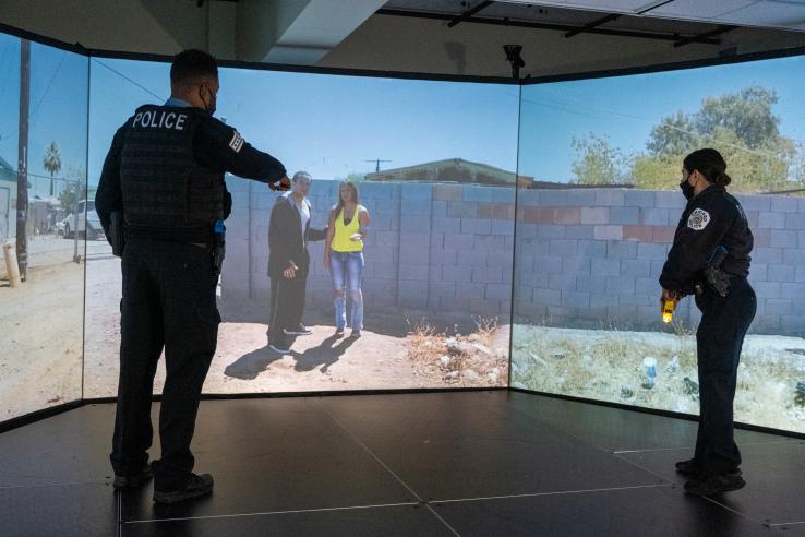 Police officers in the U.S. complete training
