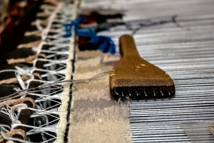 Rug-making tool close-up