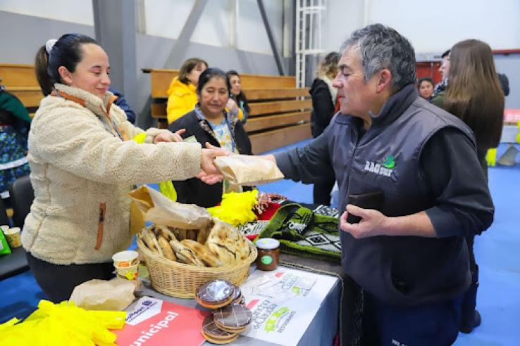 Rural entrepreneurs selling their products