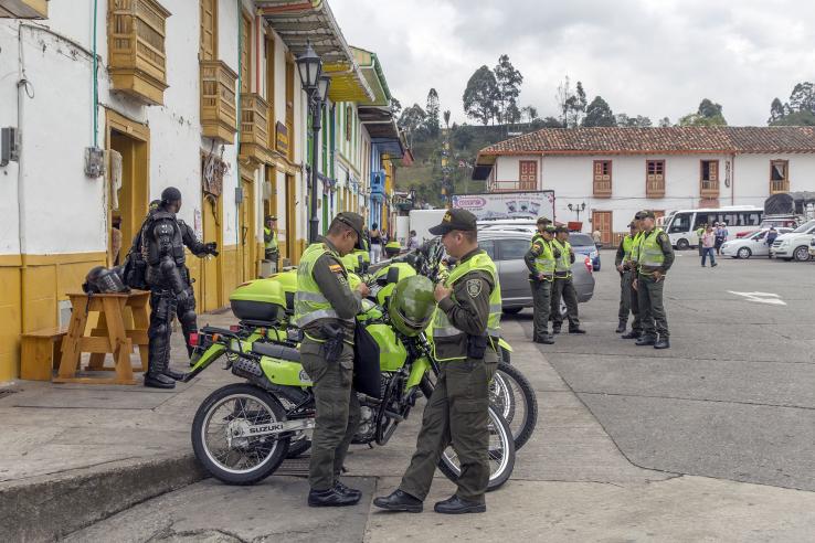 Police officers in Colombia