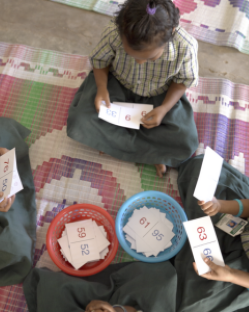 Children sitting in a circle