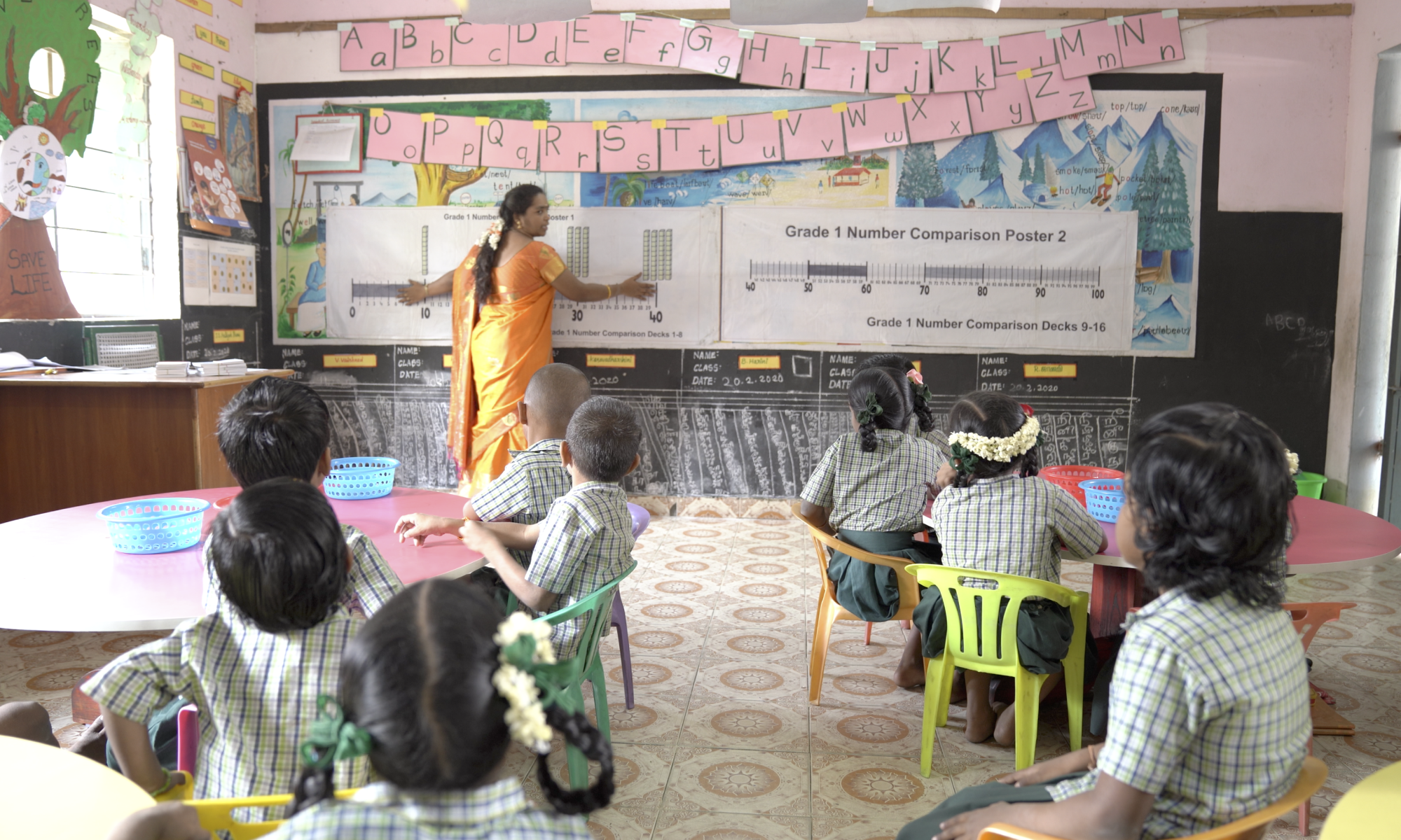 A female teacher in India