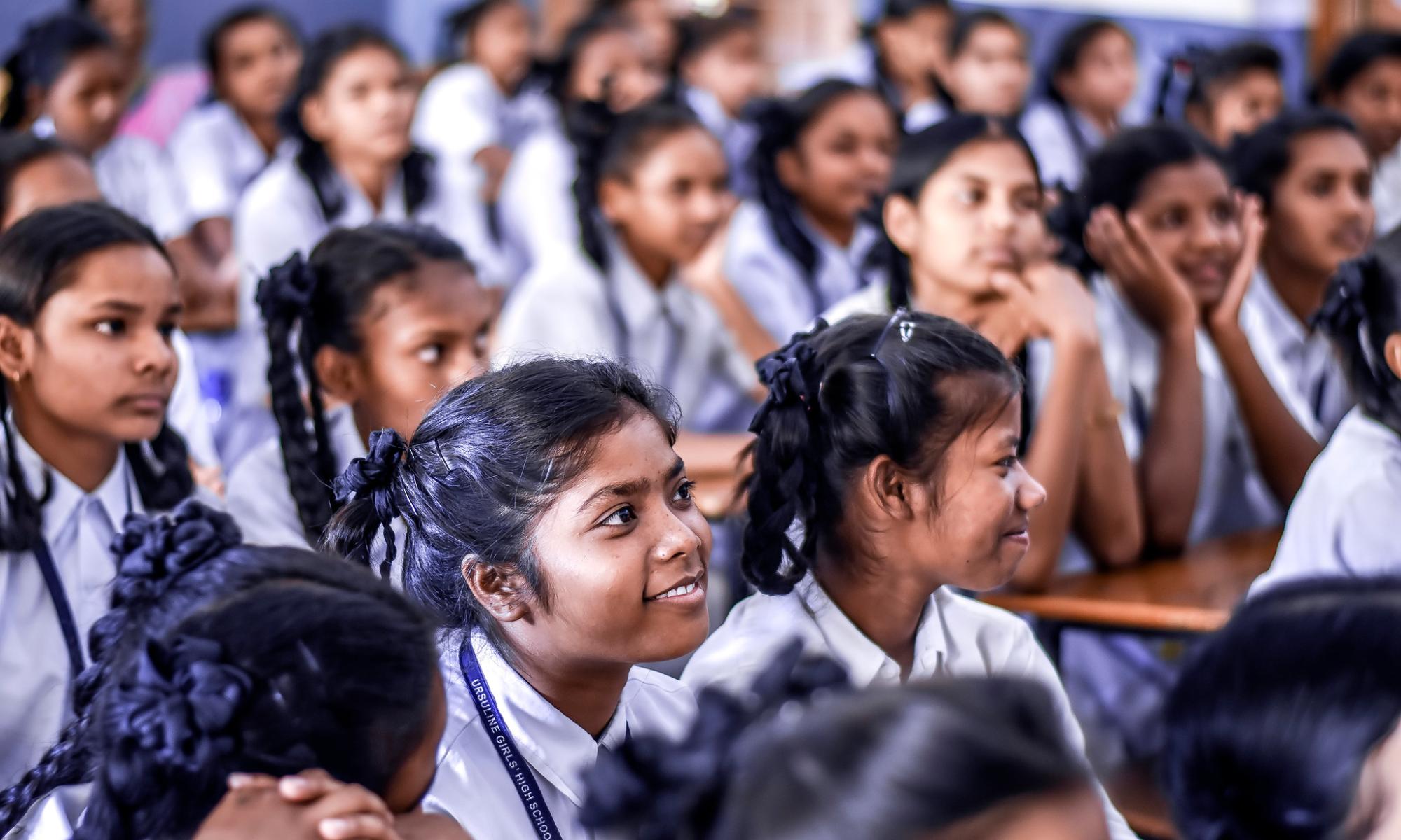 Children studying in classsroom