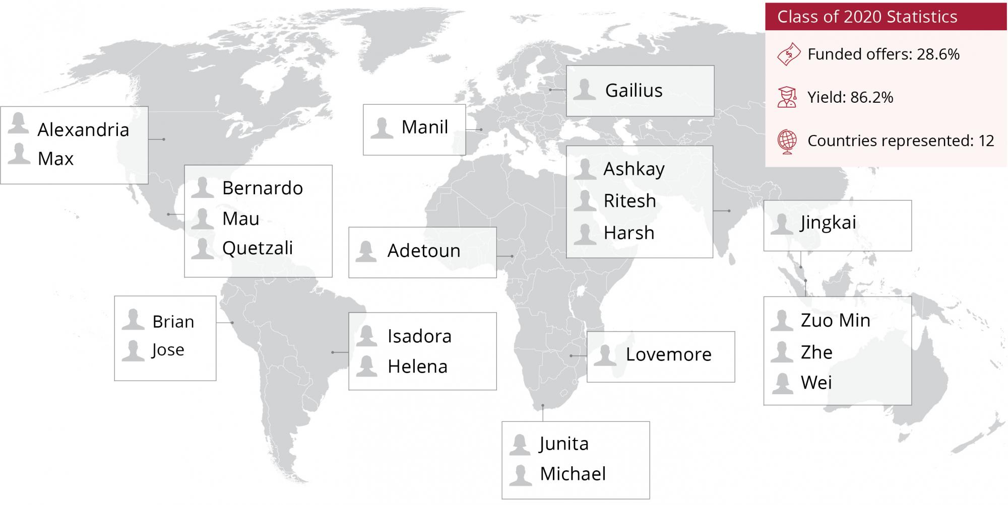 map of blended master's learners